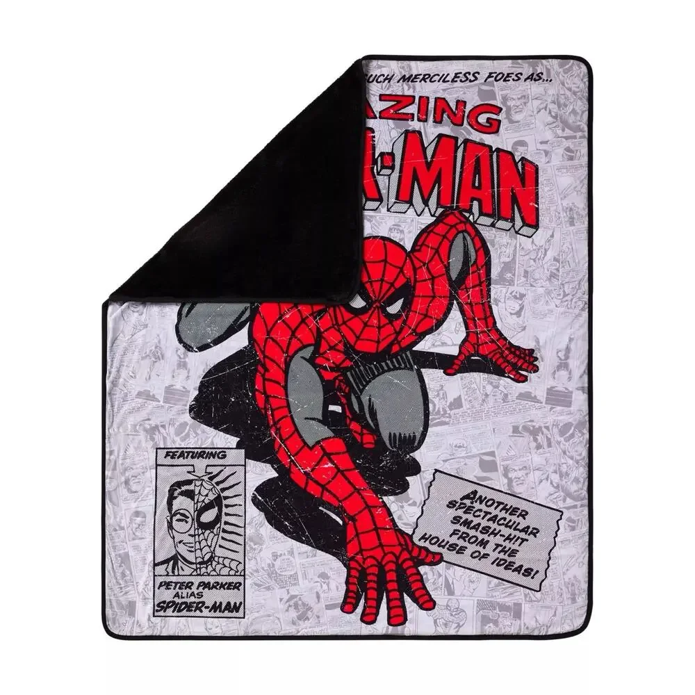 Spirit Halloween Spider-Man Throw Blanket 50x60 Marvel Fleece NWT